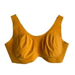 Knix Wireless Pullover Bra Sz XXXXL 4XL Mustard Yellow Padded Everyday Stretch